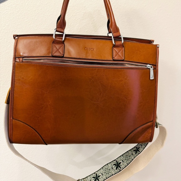 Handbags - Cluci Leather Laptop Bag